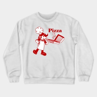 Vintage Looking Goth Pizza Boy Crewneck Sweatshirt